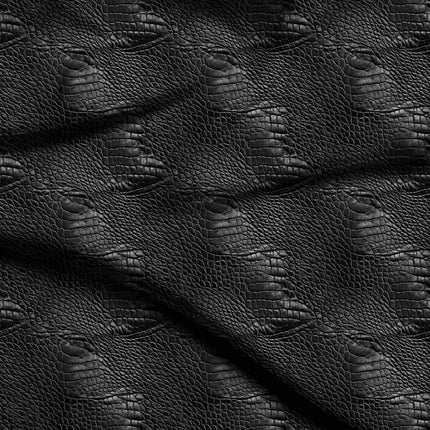 ebony black animal digital print fabric texture — large scale closeup