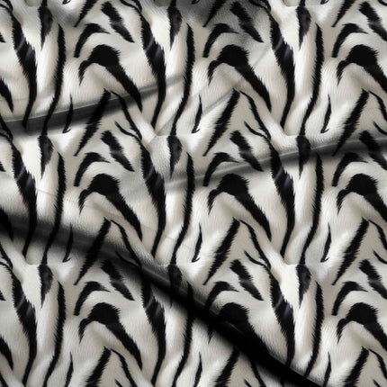 ivory cream animal digital print fabric texture — large scale closeup