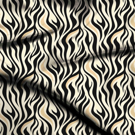jet black animal digital print fabric texture — large scale closeup