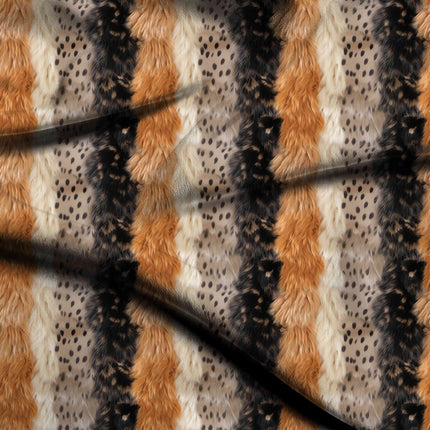 russet orange animal all-over print pattern — large scale repeat layout