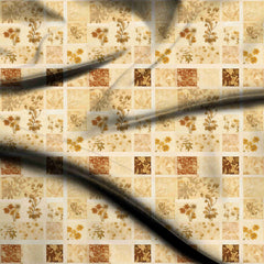 ivory cream floral digital print fabric texture — medium scale closeup