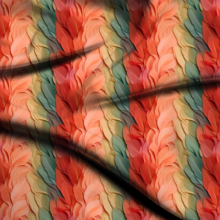 salmon pink animal fabric detail — matte finish digital print closeup