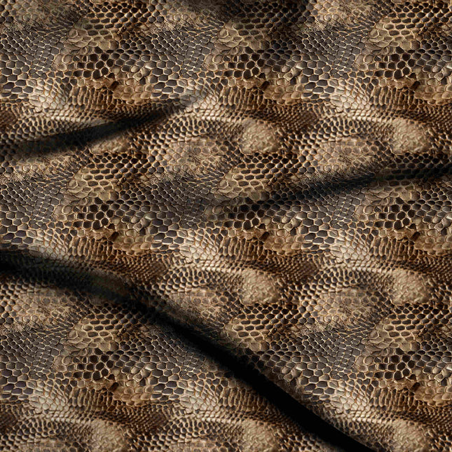deep brown animal digital print fabric texture — medium scale closeup