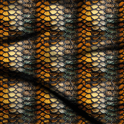 goldenrod animal digital print fabric texture — large scale closeup