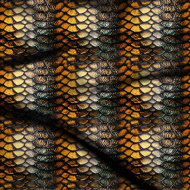 goldenrod animal digital print fabric texture — large scale closeup