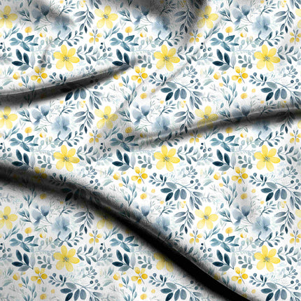 ivory cream floral fabric detail — textured finish digital print closeup