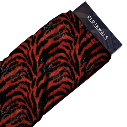 jet black animal fabric detail — textured finish digital print closeup