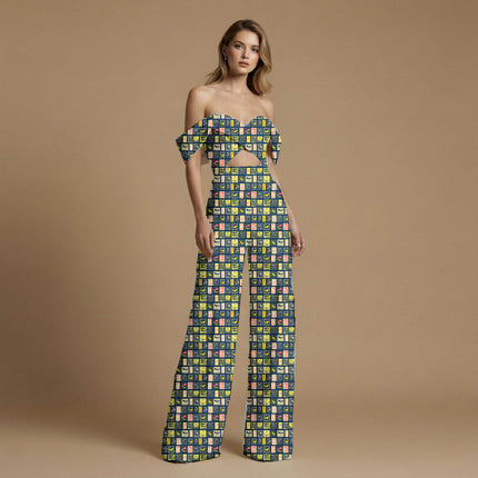 midnight blue other print fabric draped — kurta set styling