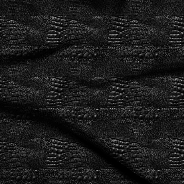 jet black animal digital print fabric texture — large scale closeup