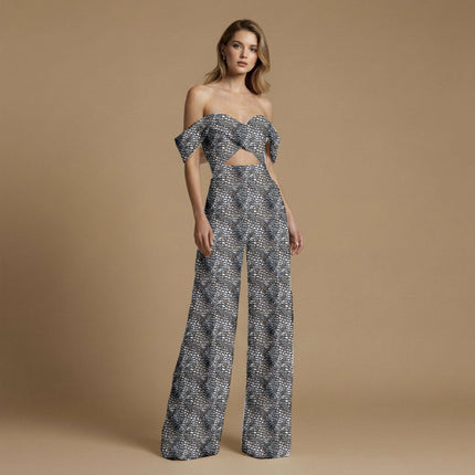 silver animal all-over print pattern — medium scale repeat layout