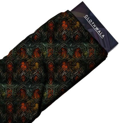 midnight black abstract all-over print pattern — medium scale repeat layout