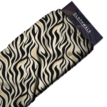 jet black animal all-over print pattern — large scale repeat layout