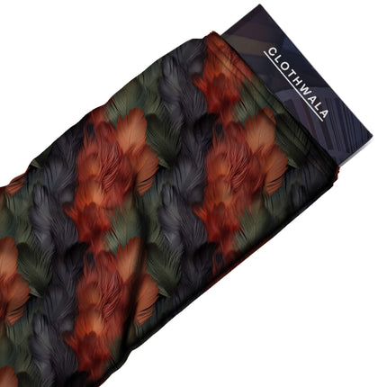 burnt sienna other fabric detail — textured finish digital print closeup