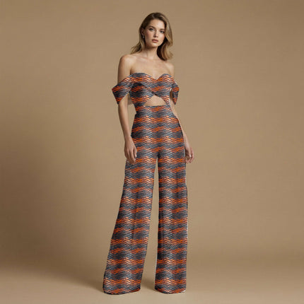 burnt sienna animal all-over print pattern — medium scale repeat layout