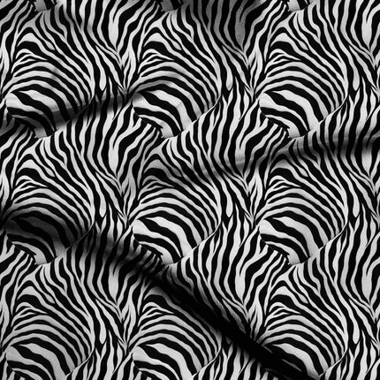black animal digital print fabric texture — large scale closeup