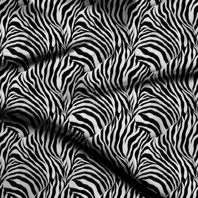 black animal digital print fabric texture — large scale closeup