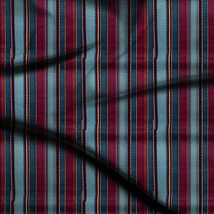 burgundy stripes digital print fabric texture — fine scale closeup