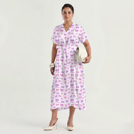 Lavender Floral Digital Print Fabric for Blouse | Festive ethnic wear - Image 6