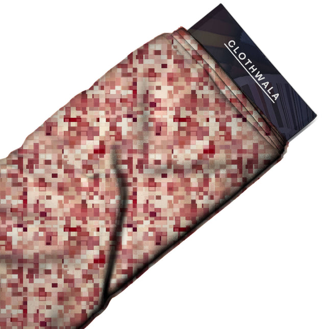 dusty rose floral print fabric draped — kaftan styling
