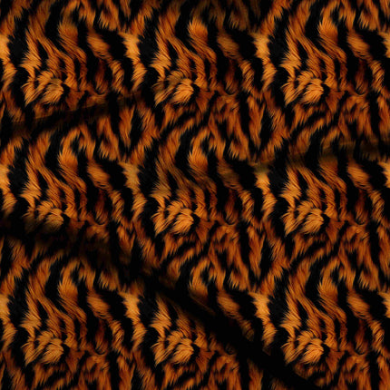 burnt sienna animal digital print fabric texture — large scale closeup