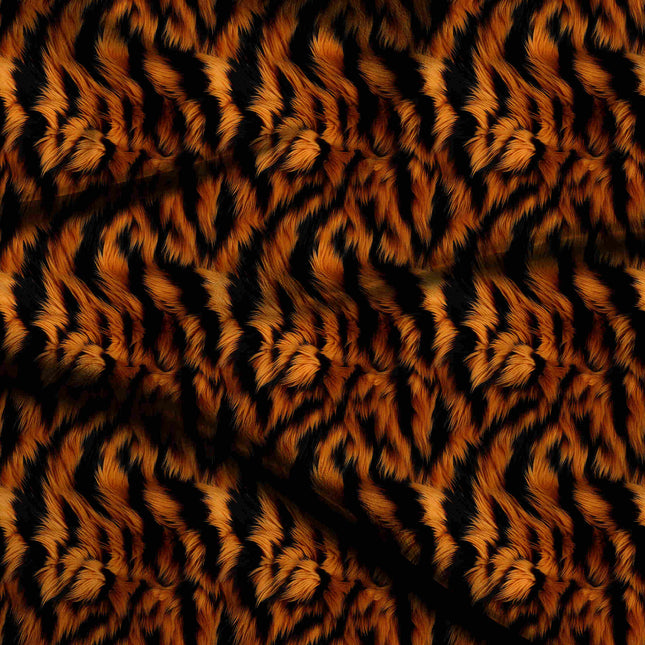 burnt sienna animal digital print fabric texture — large scale closeup