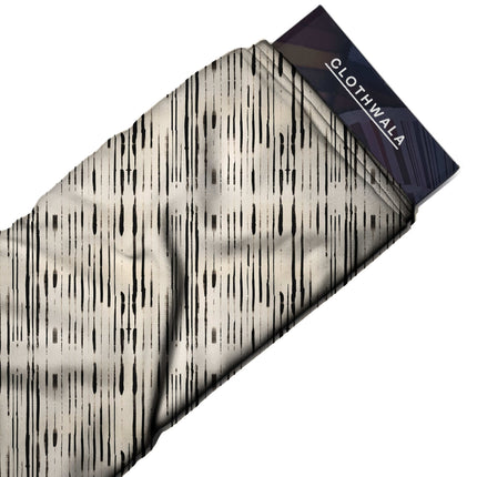 ivory cream stripes all-over print pattern — medium scale repeat layout