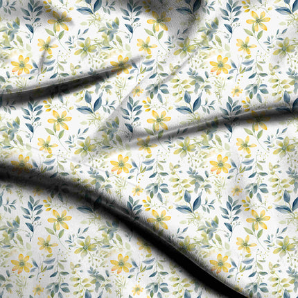 sage green floral all-over print pattern — medium scale repeat layout