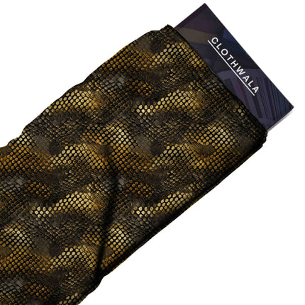 midnight black animal fabric detail — textured finish digital print closeup