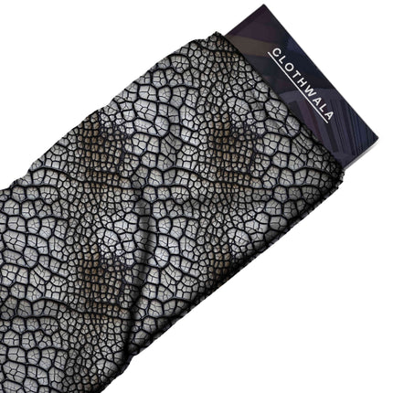 jet black other fabric detail — textured finish digital print closeup