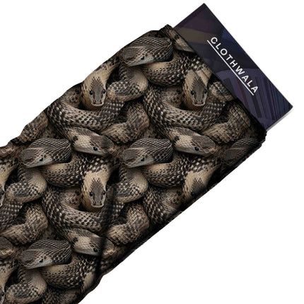 khaki animal all-over print pattern — medium scale repeat layout