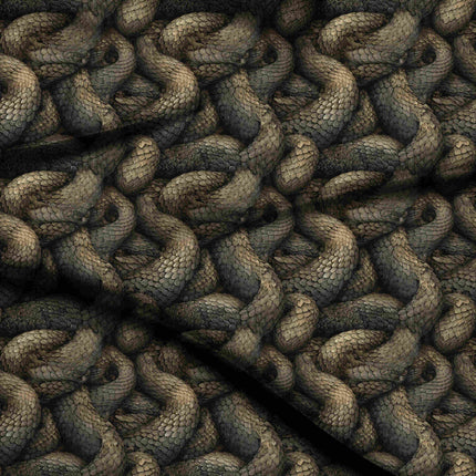 forest green animal digital print fabric texture — large scale closeup