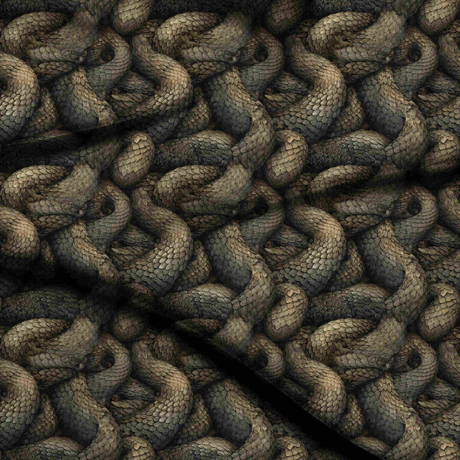 forest green animal digital print fabric texture — large scale closeup
