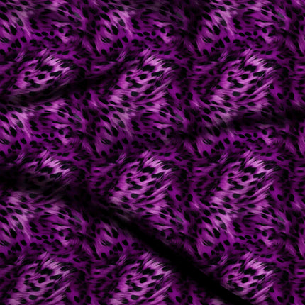 amethyst purple animal digital print fabric texture — large scale closeup