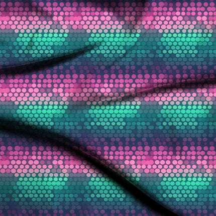 fuchsia pink polka digital print fabric texture — fine scale closeup