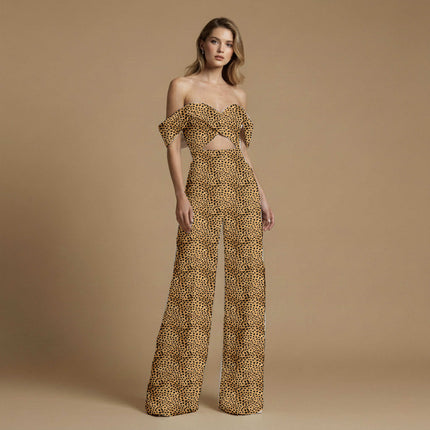 golden tan animal all-over print pattern — fine scale repeat layout