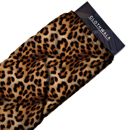 deep espresso animal fabric detail — textured finish digital print closeup