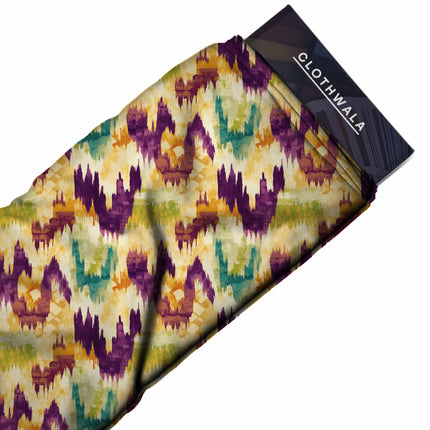 ivory cream ethnic all-over print pattern — large scale repeat layout