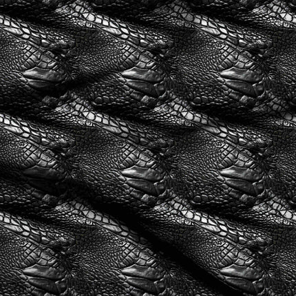 deep black animal digital print fabric texture — large scale closeup