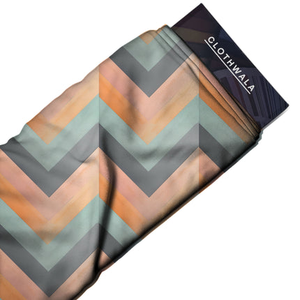 dusty rose geometric fabric detail — textured finish digital print closeup