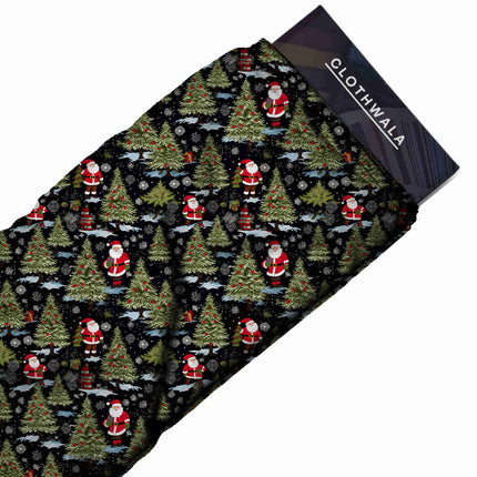 Forest Green Other Digital Print Fabric for Set | Textured Ethnic Wear - Image 3