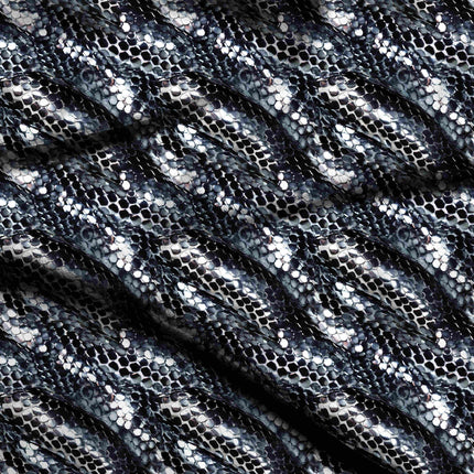 jet black animal digital print fabric texture — medium scale closeup