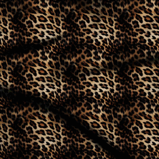 light caramel animal digital print fabric texture — large scale closeup