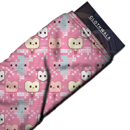 candy pink other fabric detail — matte finish digital print closeup
