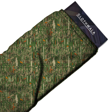 moss green animal print fabric draped — tunic styling