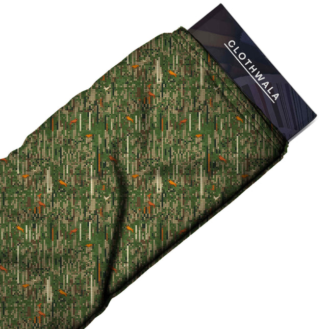 moss green animal print fabric draped — tunic styling
