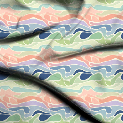peach sorbet abstract all-over print pattern — medium scale repeat layout