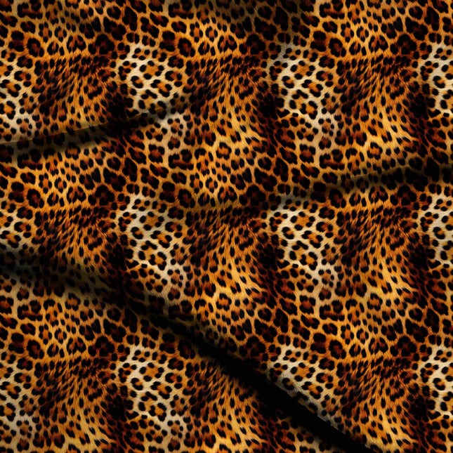 golden ochre animal digital print fabric texture — medium scale closeup