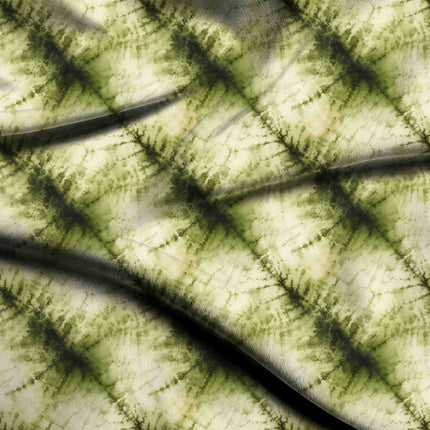 Lime Green Ethnic Digital Print Fabric for Anarkali | Whimsical Ethnic Wear - 4986