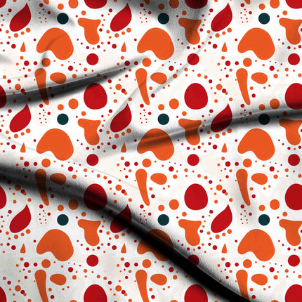 tangelo orange abstract digital print fabric texture — medium scale closeup