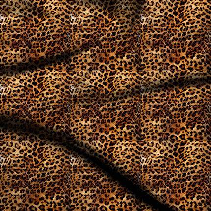 jet black animal digital print fabric texture — medium scale closeup